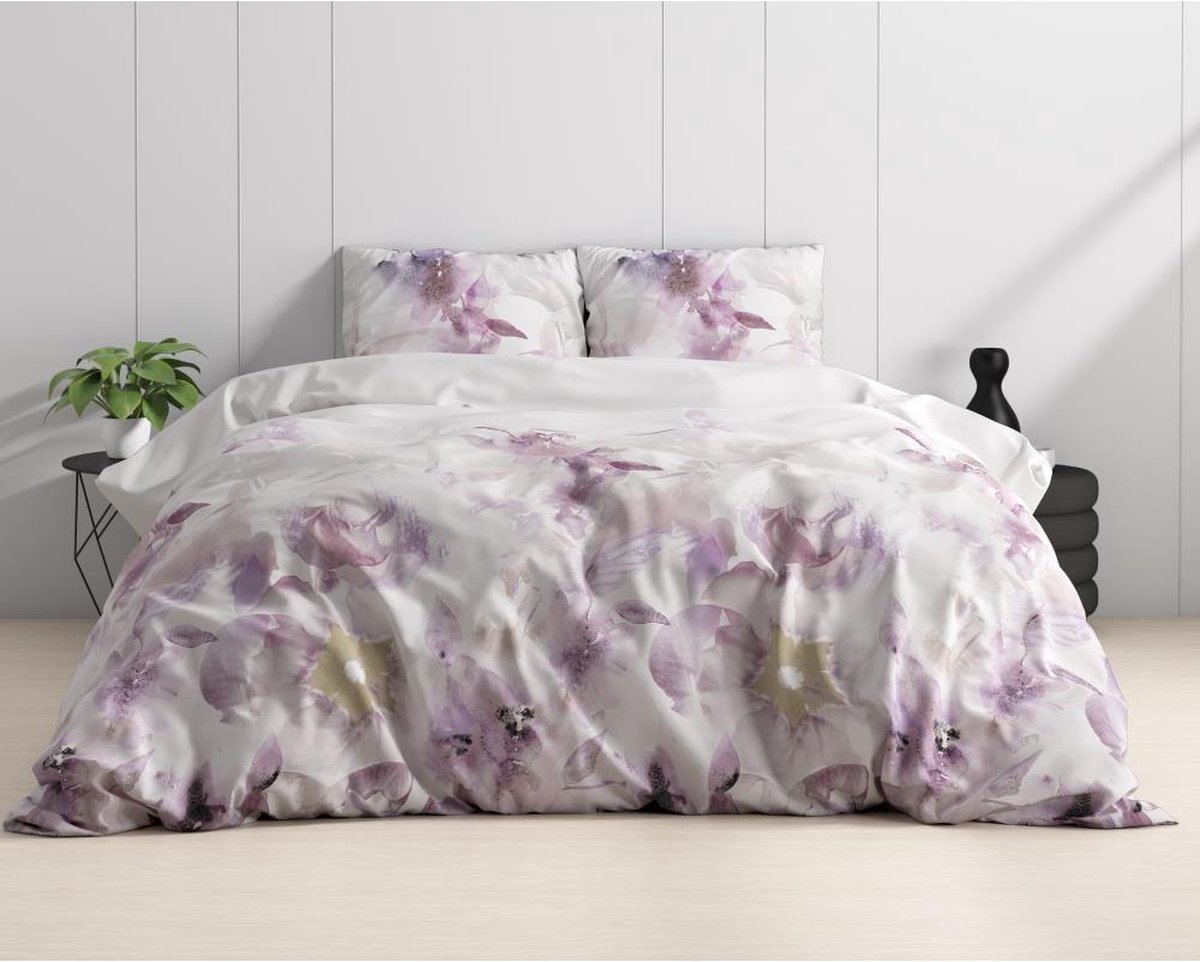 Elvira 1-persoons dekbedovertrekset 140x220cm paars