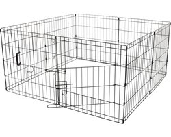 Uitvouwbare zwarte konijnenren van 560 cm