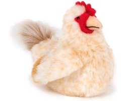 Semo Knuffel Kip - lichtbruin - pluche - 23 cm - boerderij knuffeldier