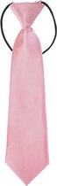 Fako Fashion® - Cravate enfant - Cravate - Das - Uni - Élastique - Rose clair