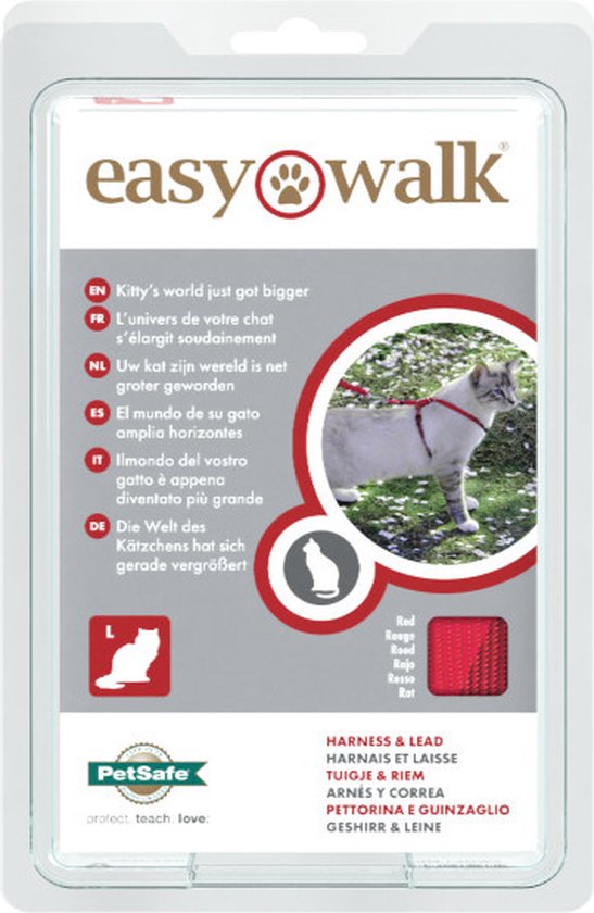 Petsafe EasyWalk Cat Harness met Bungee Leash Tuigje voor het