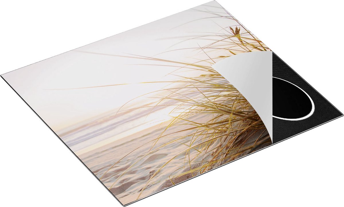 Chefcare Inductie Beschermer Strand en Duinen tijdens Zonsondergang - 59x51 cm - Afdekplaat Inductie - Kookplaat Beschermer - Inductie Mat