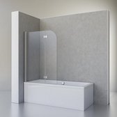 Pare-baignoire Schulte, D693476208, pare-baignoire BREATHE avec verre de sécurité transparent de 6 mm d'épaisseur et profil chromé, un pare-éclaboussures pour prendre une douche dans la baignoire