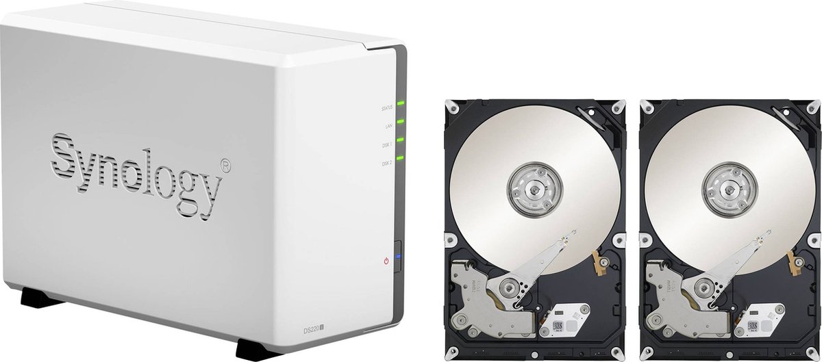 Synology DiskStation DS220j NAS-server 4 TB 2 Bay Voorzien van 2x