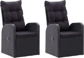 vidaXL Lot de 2 Chaises de jardin Habitat avec coussins