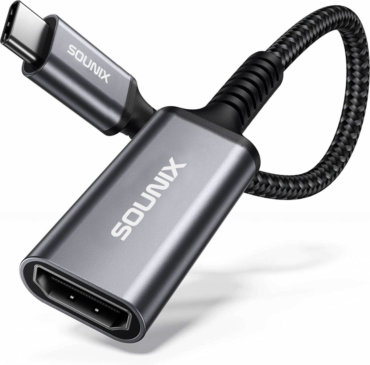 Sounix USB-C naar HDMI - 4K@60Hz - HDMI Switch - Thunderbolt 3 naar HDMI - Geschikt voor MacBook Air/ Pro, Samsung, Dell en meer, Sliver