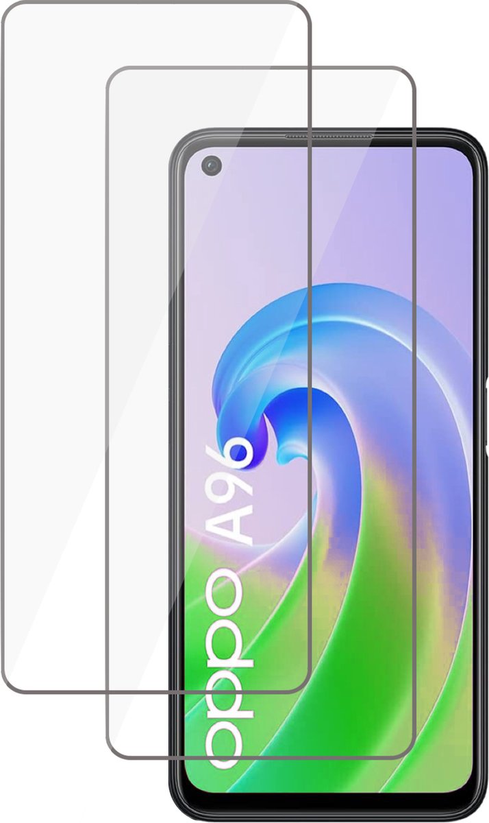 Screenprotector geschikt voor Oppo A96 - Tempered Glass Screen Protector - 2 Stuks
