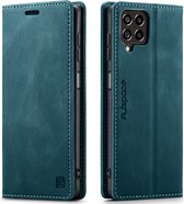Hoesje geschikt voor Samsung Galaxy M33 - Wallet Book Case - Magneetsluiting - met RFID bescherming - Blauw