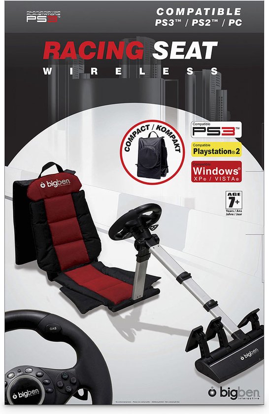 Afdeling trog opwinding Bigben Racestoel + Racestuur PS3 | bol.com