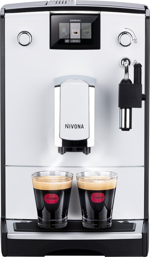 Nivona 560 wit-chroom volautomatische espressomachine met Koepoort Koffie koffiebonen