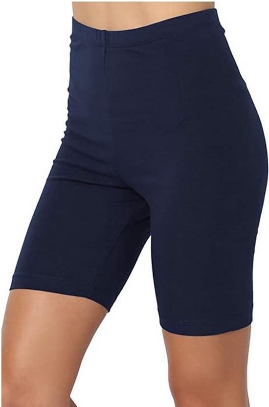 Comfortabele Dames Korte Broek / Short | legging / Cyclist Short | Sportbroekje | Blauw - S