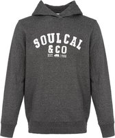 SoulCal - Sweater met Capuchon - Hoodie - groot logo - Donker grijs - XXL