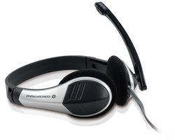 Conceptronic CCHATSTAR2 stereo headset voor internettelefonie (VoIP), chats en videoconferenties, 3,5 mm jackaansluiting, flexibele microfoon inclusief afstandsbediening