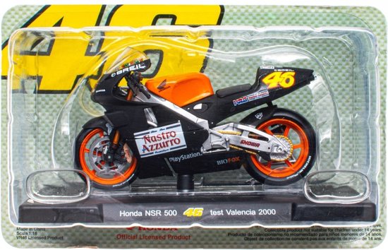 Leo Models - Valentino Rossi's Bikes 46 - Honda NSR 500 - 1st test Valencia 2000 - niet geschikt voor kinderen jonger dan 14 jaar