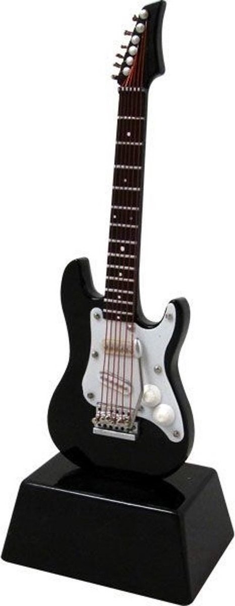 Music Gifts - Miniatuurinstrument elektrische gitaar zwart