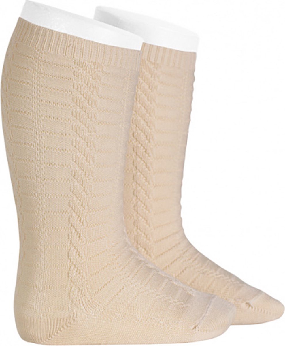 Cóndor Kniekous Braided Kabel Patroon | 2312/2 | Linen/Beige | 0-3 mnd | maat 000