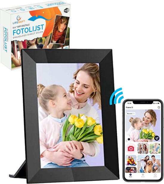 Lifeshift Digitale Fotolijst met WiFi & Frameo App - 10.1” Fotoalbum - Full  HD... | bol.com