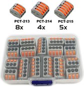 DW4Trading Boîte D'assortiment Pinces à Souder Pour Fil D'alimentation Solide et Flexible - Connecteurs - 17 Pièces - Pli 3-4-5