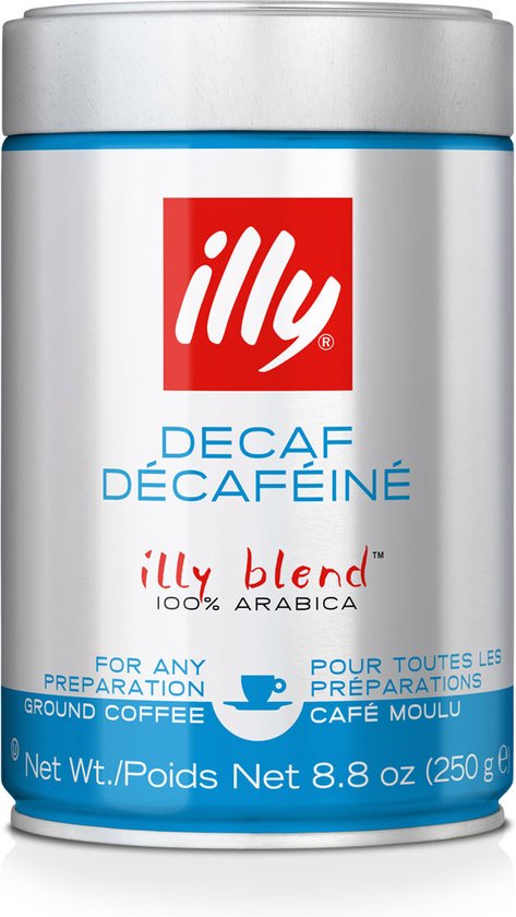 illy - Koffie Cafeïnevrij 250 G gemalen