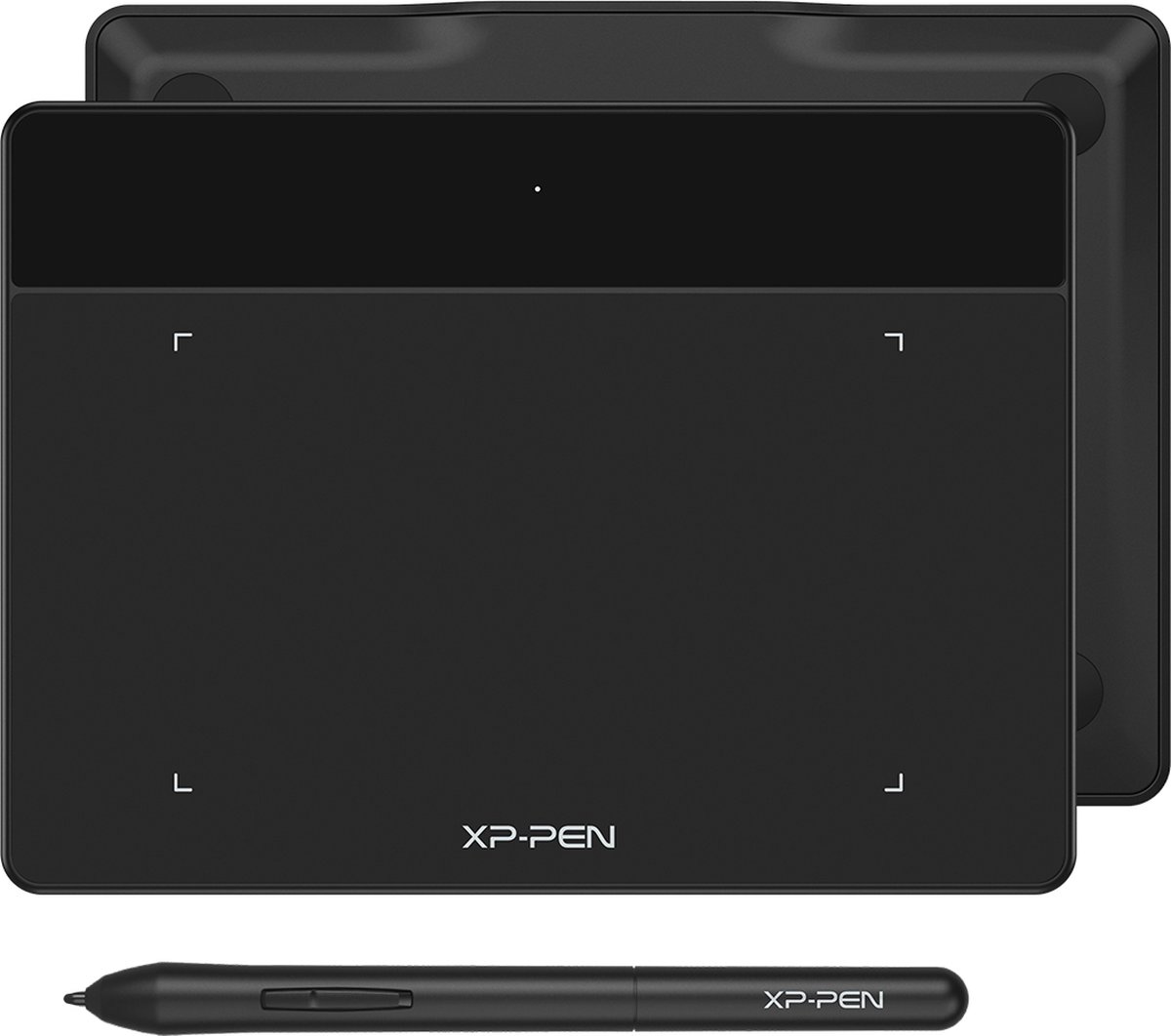 XPPen Deco Fun L 10x6 inch grafische tekentablet met 8192 niveau passieve stylus en 60 graden kantelbare compatibele Mac Windows Chrome OS en Android -zwart