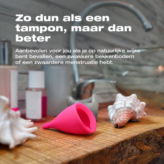 Intimina - Lily Cup maat B - dunne menstruatiecup, vrouwelijke cup, tot 8 uur te gebruiken - Intimina