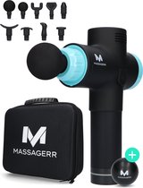 Massagerr® Massage Gun 30 Snelheidsniveaus 6 Opzetstukken Inclusief Stressbal Massage Apparaat – Sport en Relax Massage