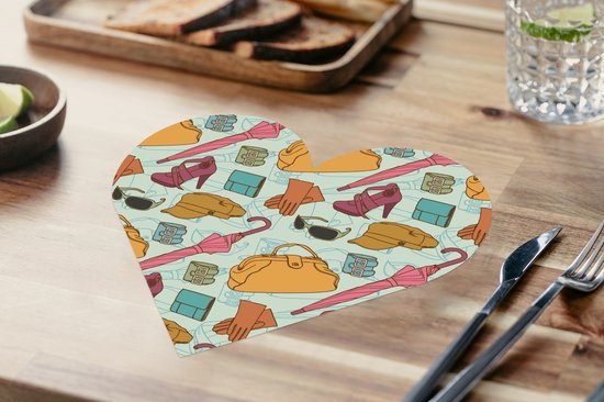 Sets de table - Napperons de table - Napperons coeur - Vêtements - Parapluie - Saisons - Design - 10 pièces