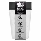 Circular & Co - Travel Mug - Koffiebeker To Go - Coffee To Go Beker - 227 ml - Crème - Zwart - 8oz - Duurzaam
