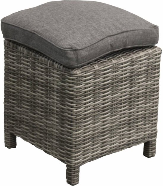 Hocker Dublin 40x40cm | Ash Grey | Wicker