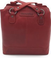 Hill Burry - VB100208 - 4065 - cuir véritable - sac à dos et sac à bandoulière pour femme - robuste - chic - aspect - cuir vintage-Rouge