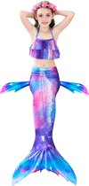 Zeemeerminstaart inclusief monovin en bikini set - Mermaid staart Glimmer - Maat 146/152