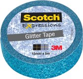 Scotch® Expressions tape, navulverpakking, blauw met glitters, 15x5 C514-BLU WE R1-18/CTV