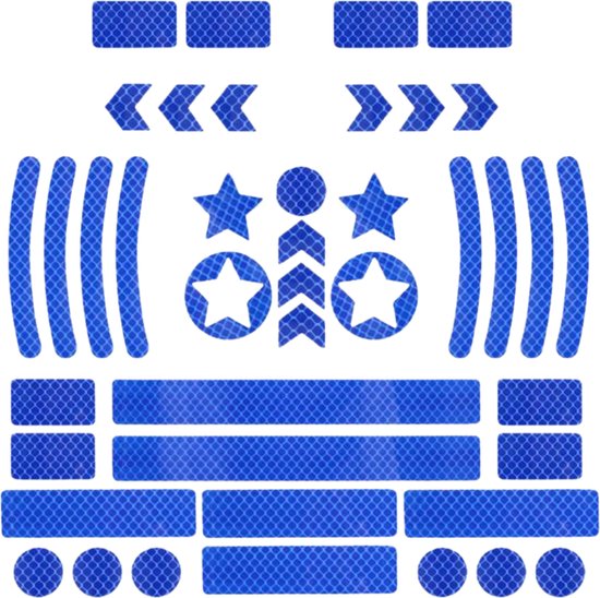 Foto: Fietsreflector reflecterende veiligheids stickers blauw reflectie tape voor in het verkeer maak wandelwagens koffers buggy s skelters helms fietsen etc goed zichtbaar in het donker 
