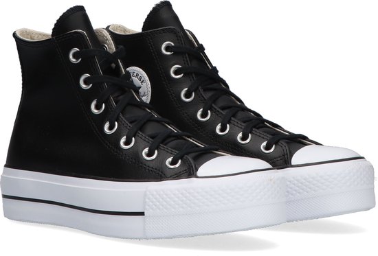 Converse Chuck Taylor All Star Lift Hi Sneakers Leren Sneaker Dames Zwart Maat. bol