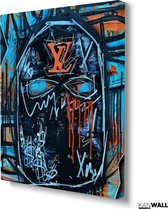 Luxe Canvas Schilderij LV Graffiti | 100x150 | Woonkamer | Slaapkamer | Kantoor | Muziek | Design | Art | Modern | ** 2CM DIK! **