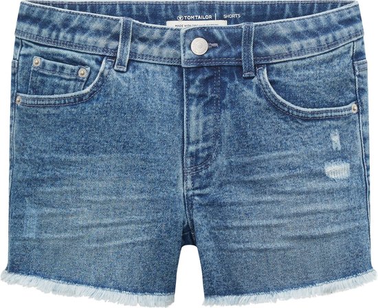TOM TAILOR used look denim shorts Meisjes Jeans - Maat 164