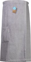 ARTG® Towelzz - Sauna Kilt - Dames - met Klittenband - Lichtgrijs - Light Grey - ( Borstomvang tot 150 cm )