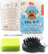 Kikkerland Honden Spa kit - Verwen je viervoeter - Inclusief wellness boekje, massagetool, borstel, vijl en spons