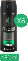 Bol.com Axe Africa Bodyspray Deodorant - 6 x 150 ml - Voordeelverpakking aanbieding