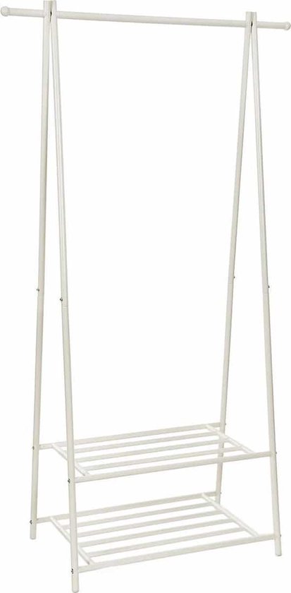 AZHANGYB Metalen kledingrek, indoor wasdroogrek, kledingstuk kapstok met onderste plank, kledingrek voor hangende kleding, jassen, rokken, shirts, truien (A