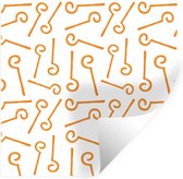 Muurstickers - Sticker Folie - Sinterklaas - Staf - Sint - Kinderen - Jongens - Meisjes - Kind - 100x100 cm - Plakfolie - Muurstickers Kinderkamer - Zelfklevend Behang XXL