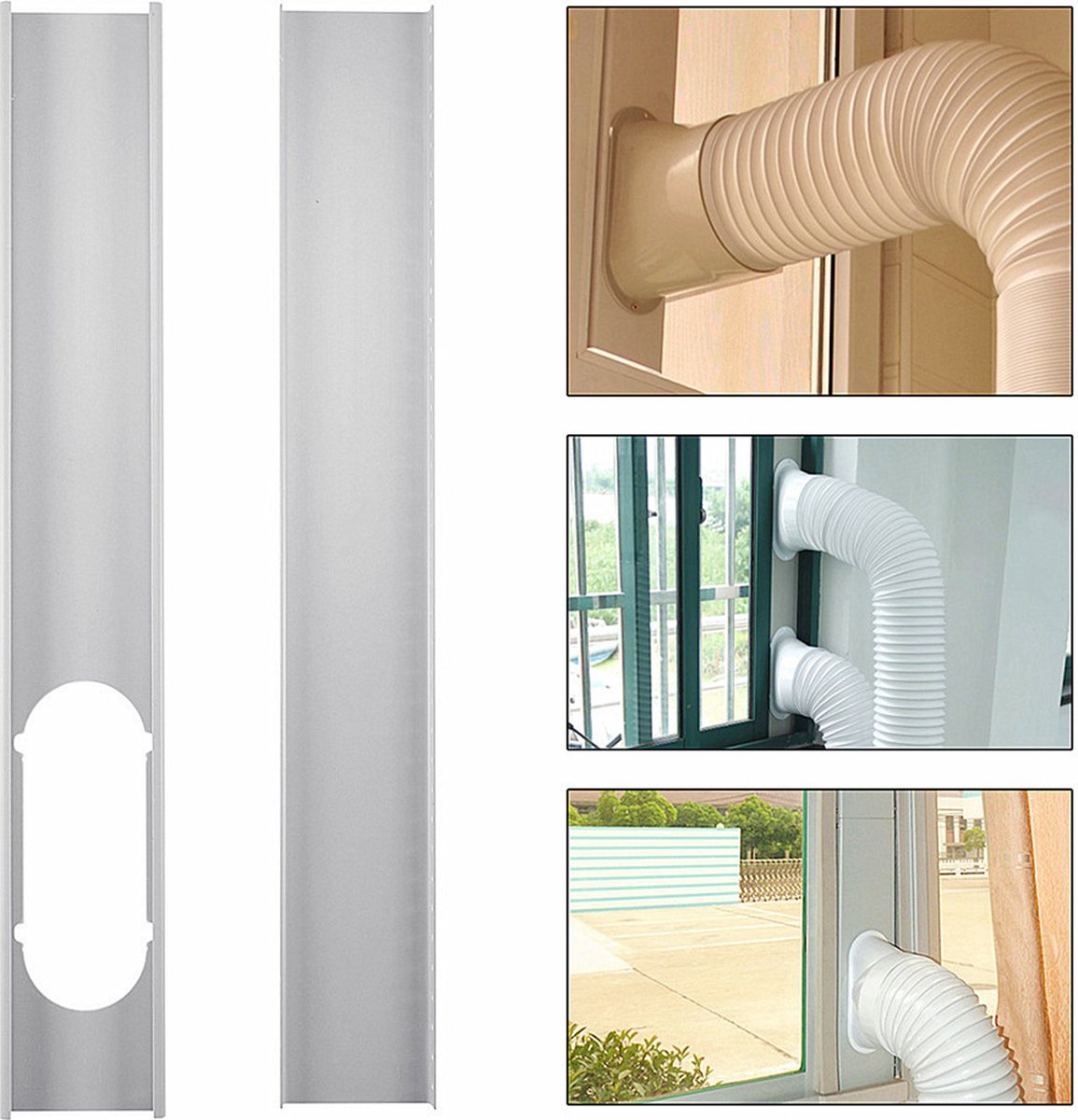Extra brede raamadapter 35 cm voor mobiele airconditioning Extra brede raamadapter 35 cm voor mobiele airconditioning
