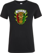 Klere-Zooi - Reggae Lion - Dames T-Shirt - 4XL