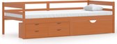 vidaXL - Bedframe - met - lades - en - kast - grenenhout - honingbruin - 90x200 - cm