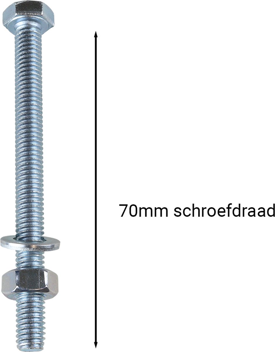 Tapbouten Verzinkt M6 x 70 mm | 200 stuks
