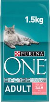 PURINA® ONE Adult Rijk aan Zalm & Volkoren Granen brokjes 15 kg