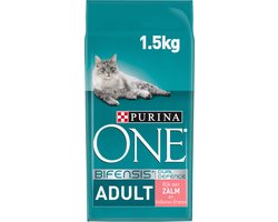 PURINA® ONE Adult Rijk aan Zalm & Volkoren Granen brokjes 1,5 kg