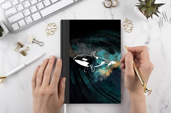 Carnet - Carnet d'écriture - Animal - Mer - Golf - Orque - Carnet - Format A5 - Bloc-notes