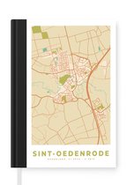 Notitieboek - Schrijfboek - Sint-Oedenrode - Plattegrond - Kaart - Stadskaart - Vintage - Notitieboekje klein - A5 formaat - Schrijfblok
