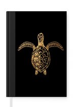 Notitieboek - Schrijfboek - Schildpad - Dier - Design - Notitieboekje klein - A5 formaat - Schrijfblok